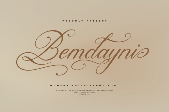 Bemdayni: A Stylish Calligraphy Font for Creative Expression