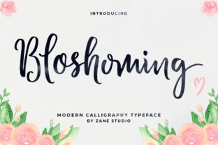 Bloshoming: A Modern Script Font with an Irregular Baseline