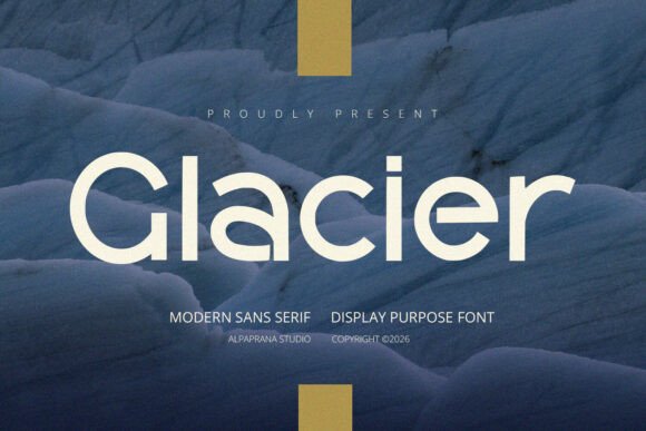 Glacier: A Modern Display Font for Creative Design