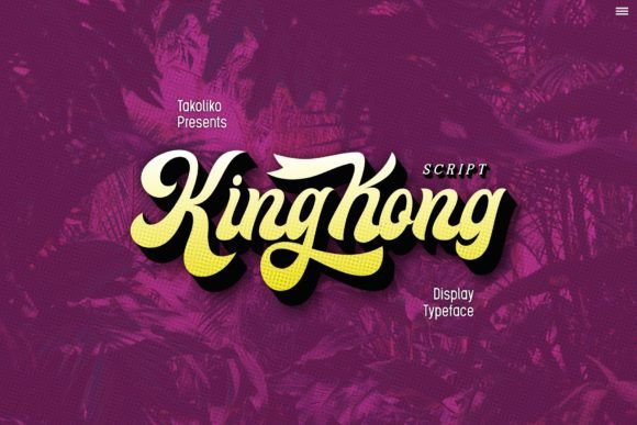 Kingkong: A Retro and Groovy Script Font for Creative Expression