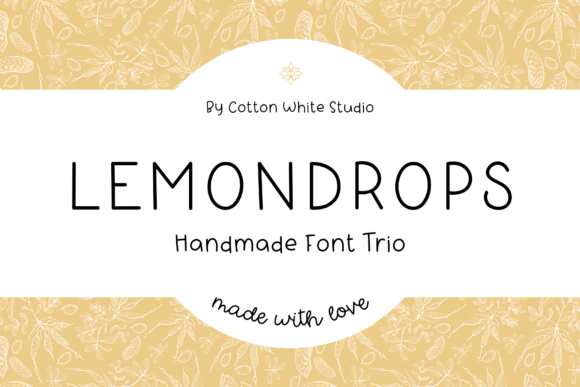 Lemondrops Trio: A Delightful Hand-Lettered Font Combination for Creative Expression