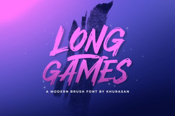 Long Games: A Modern Brush Font for Creative Expression