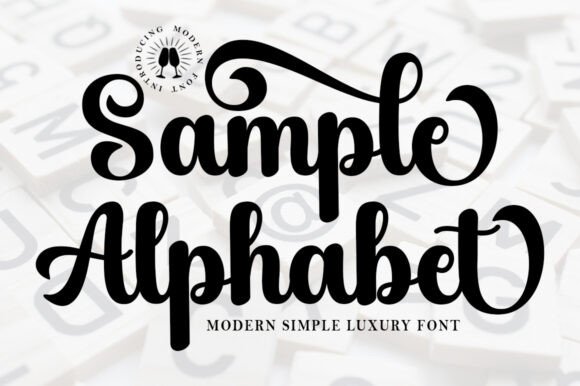 Sample Alphabet: A Bold Script Font for Modern Luxury Design